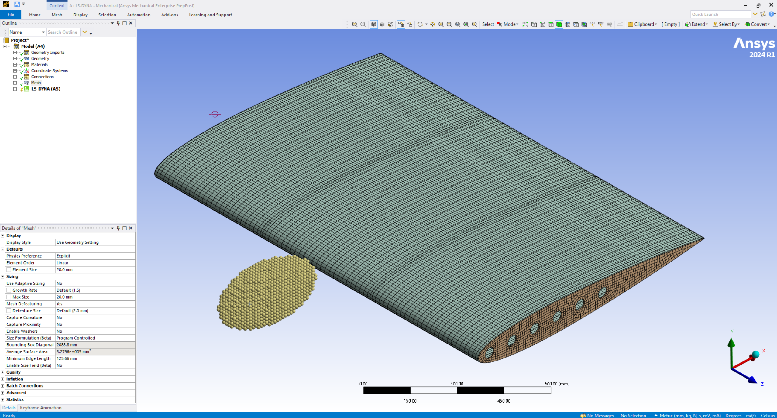 Bird Strike Analysis on Airfoil – SPH Workflow in Ansys LS-Dyna