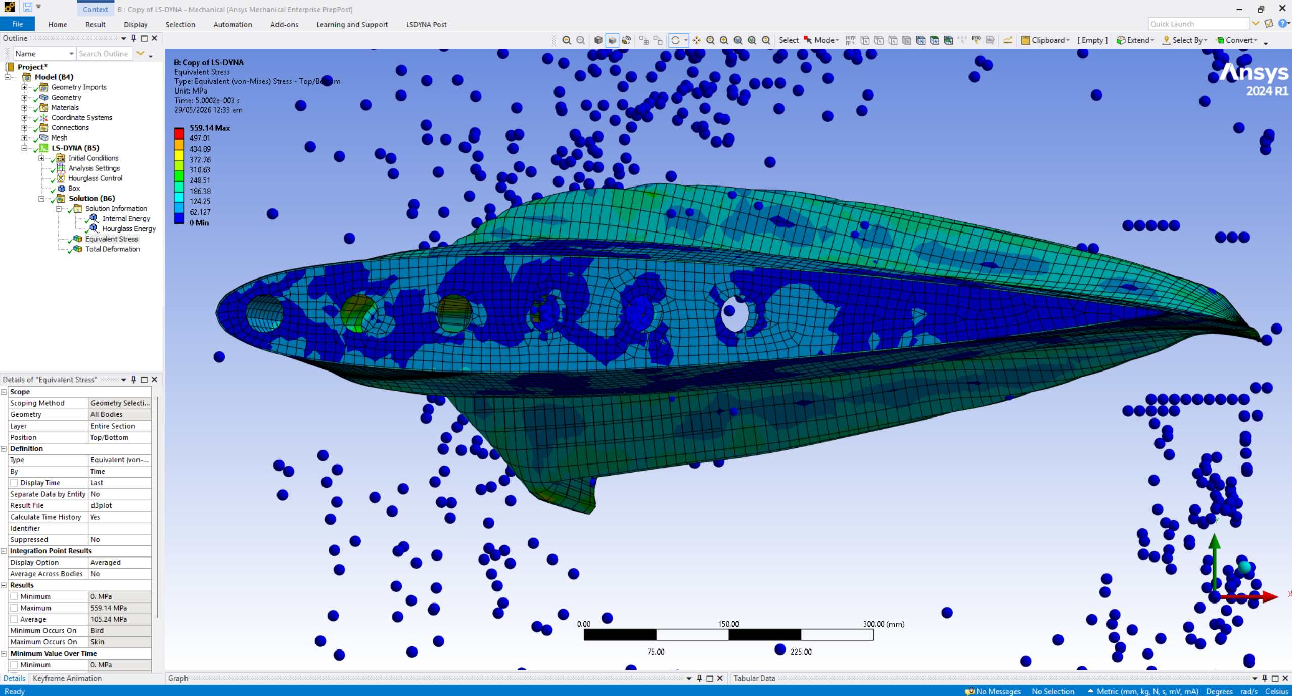 Bird Strike Analysis on Airfoil – SPH Workflow in Ansys LS-Dyna